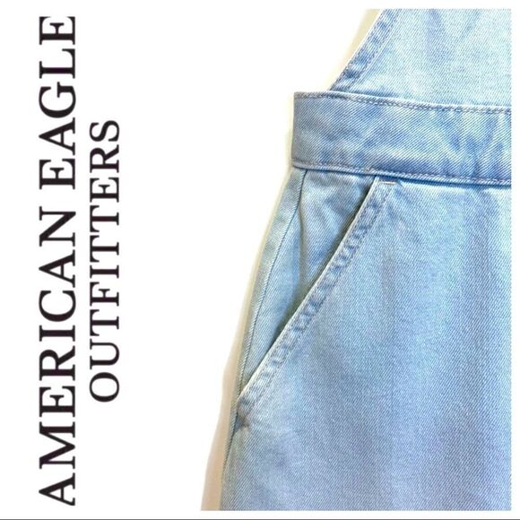 American Eagle Denim Skirt Overall Light Wash Size Small NWOT - Picture 4 of 8